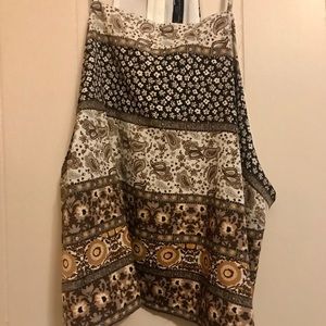 Paisley Print Crop Top